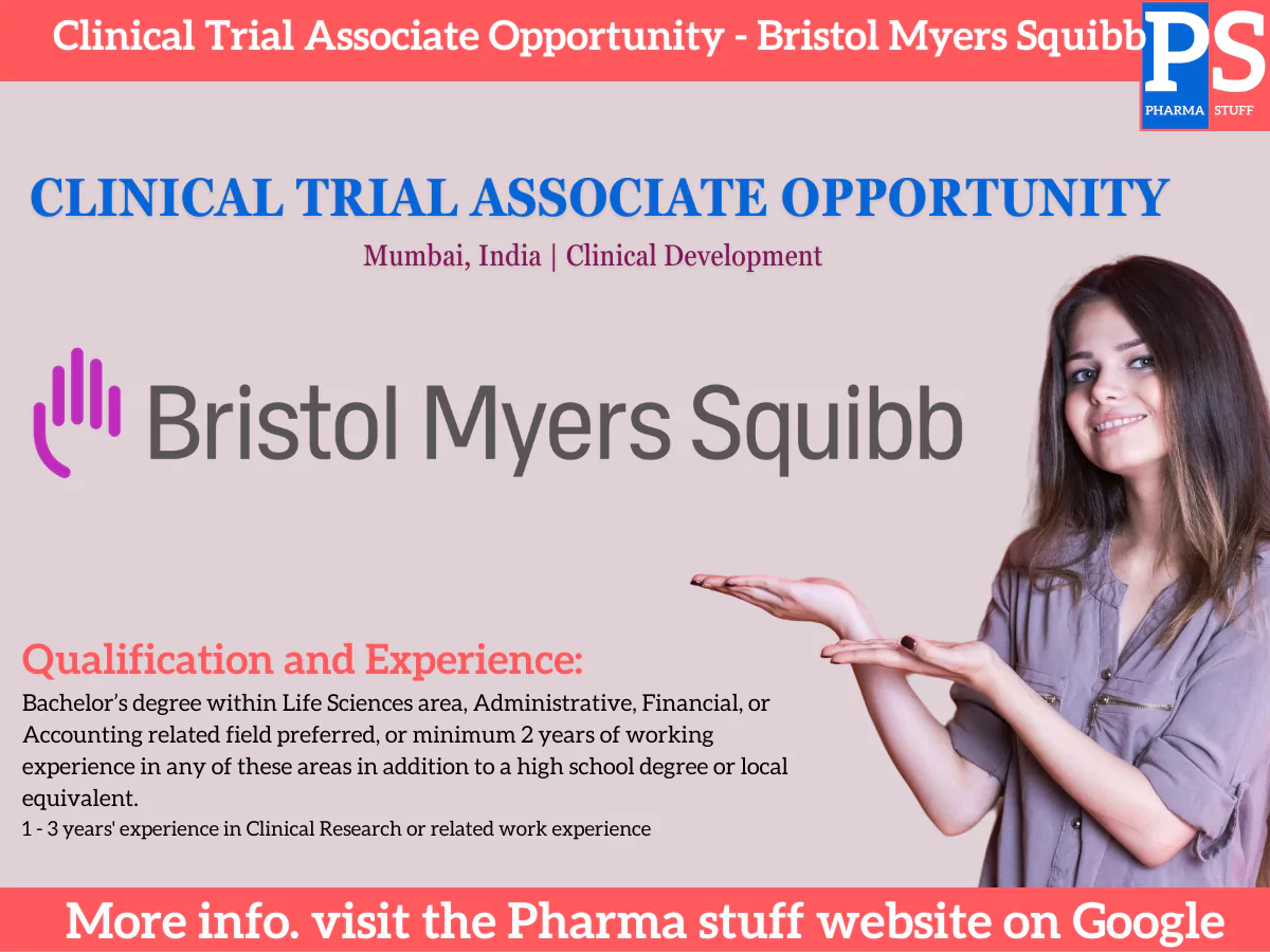 Clinical Trial Associate Opportunity in Mumbai - Bristol Myers Squibb