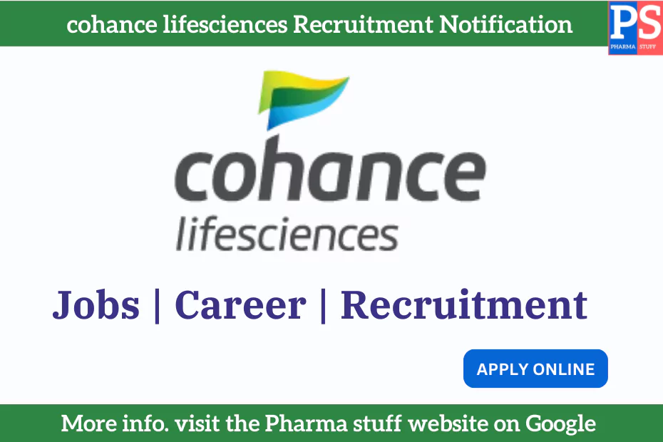 cohance lifesciences Recruitment Notification