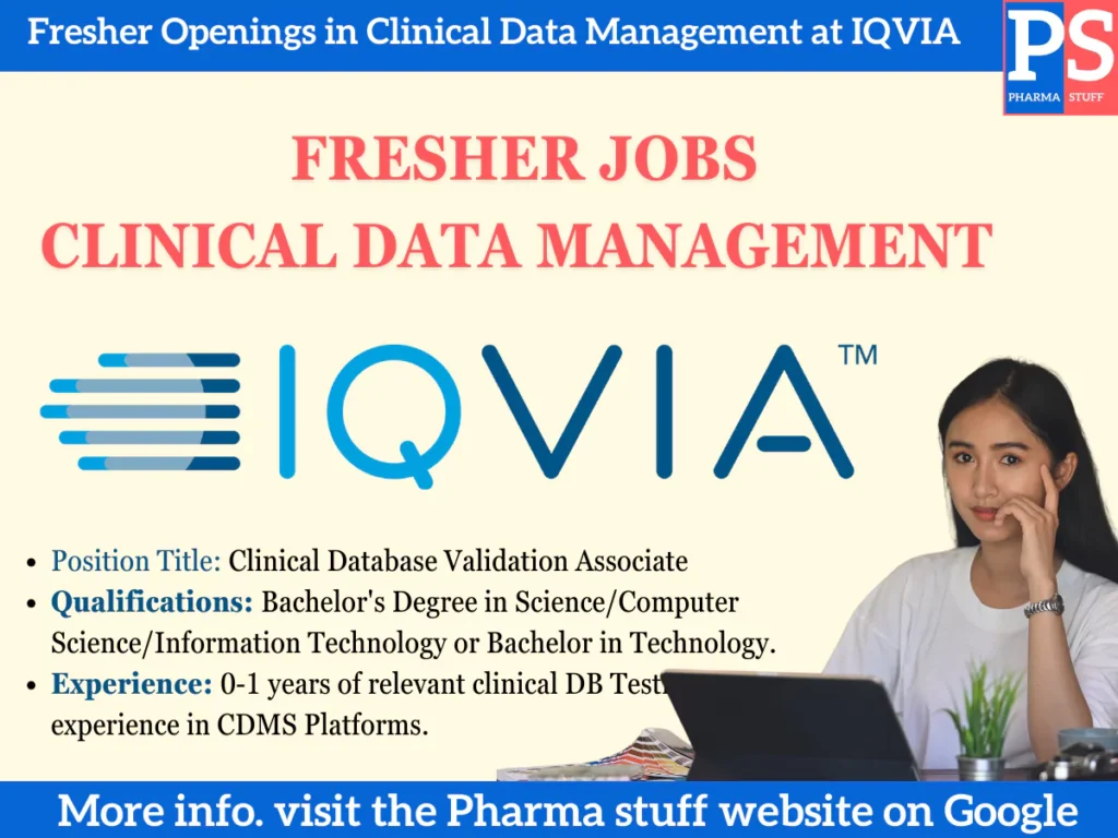 Fresher Openings in Clinical Data Management at IQVIA