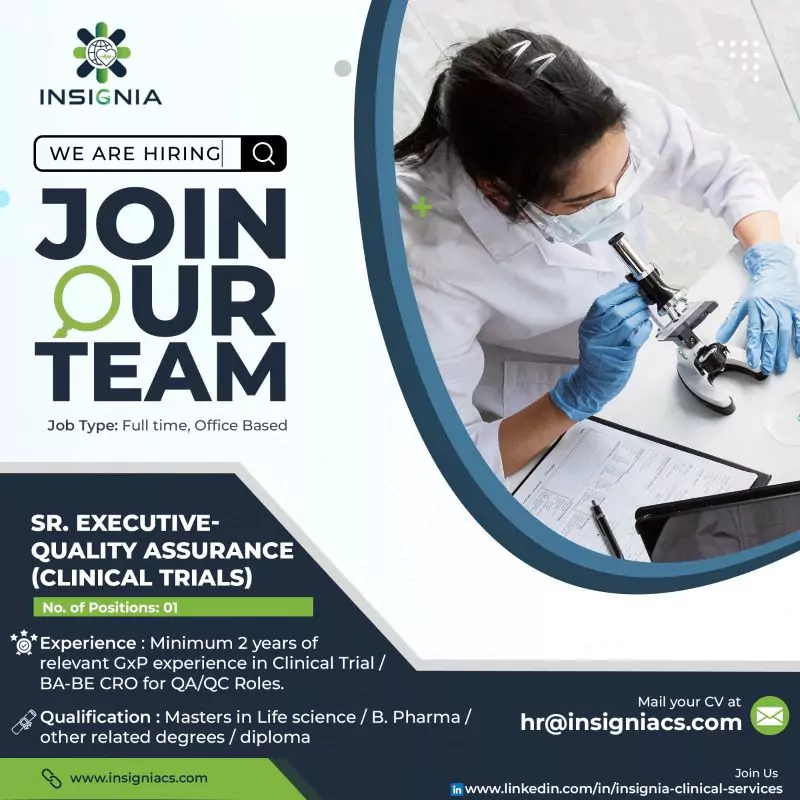 Insignia Clinical Services Hiring QA Professionals in Clinical Trials