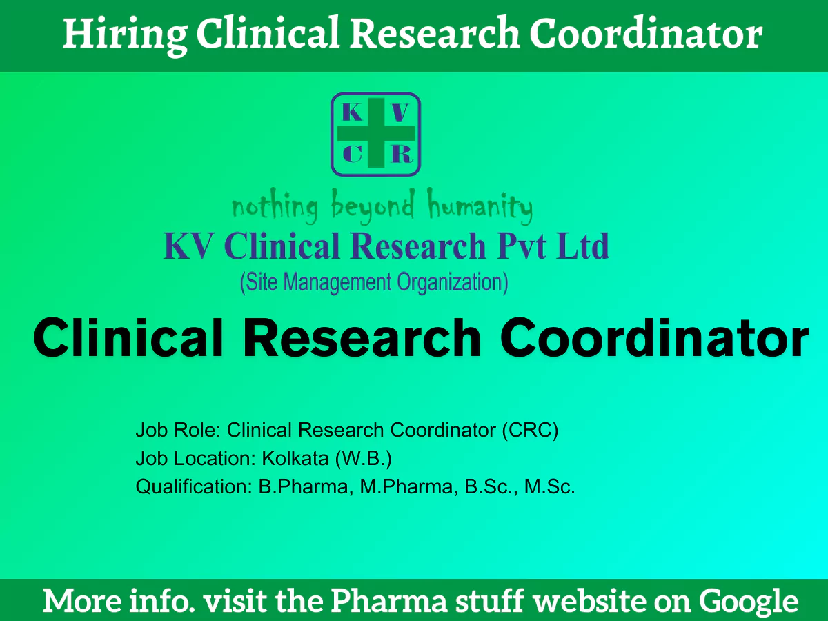 Clinical Research Coordinator Vacancy at KV Clinical Research