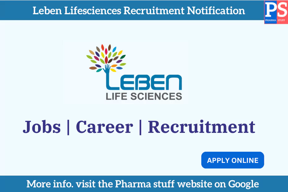 Leben Lifesciences Recruitment Notification