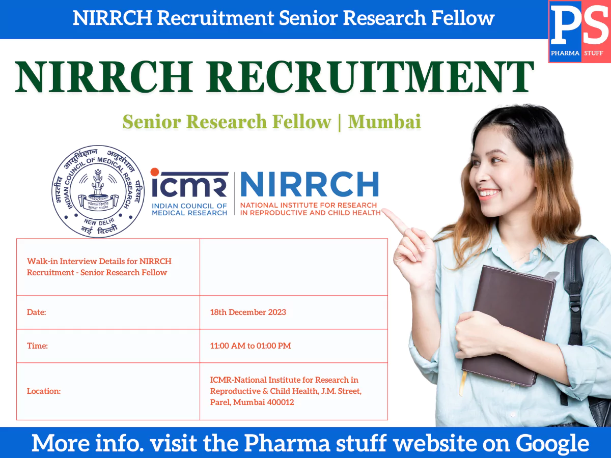 NIRRCH Recruitment: Senior Research Fellow Opportunity - Apply Now