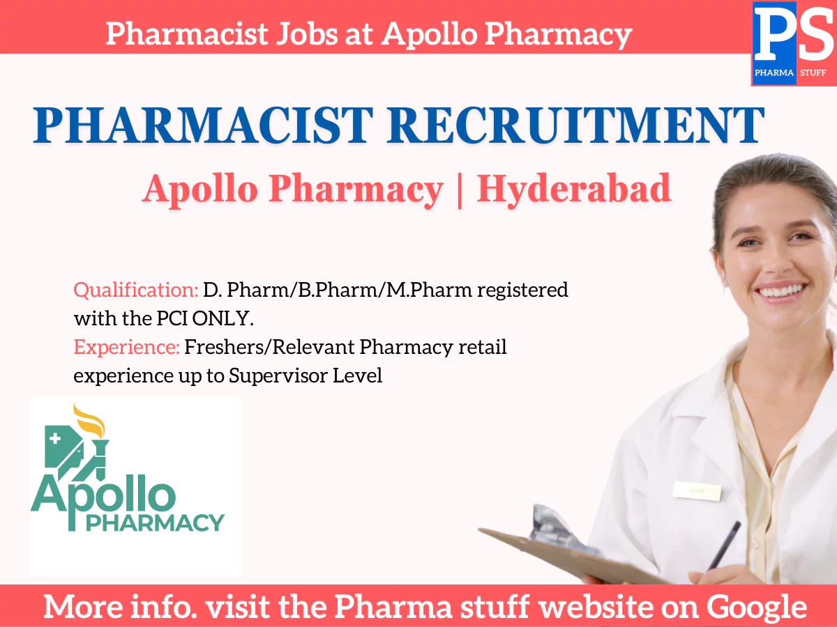 Pharmacist Jobs at Apollo Pharmacy