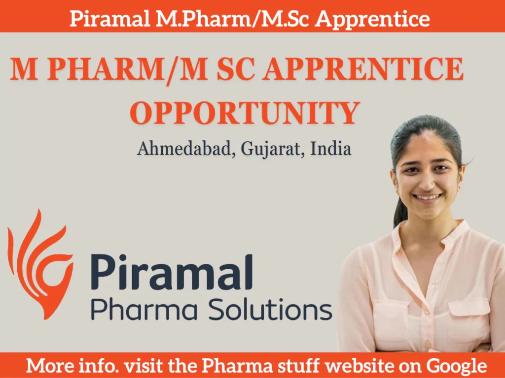 Piramal M.Pharm/M.Sc Apprentice Opportunity - Team in Action