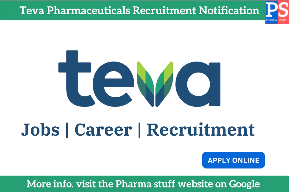 Teva Pharmaceuticals Recruitment Notification