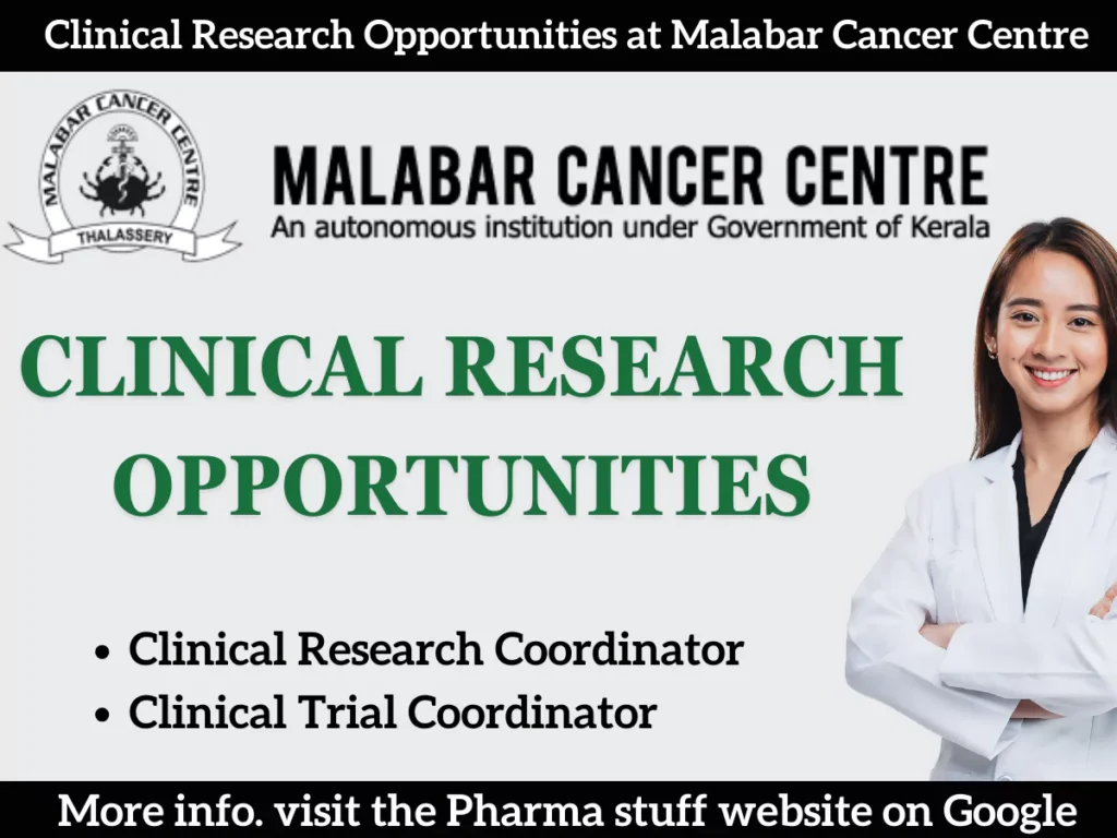 MCC Hiring B Pharm, M Pharm, Pharm D, Msc for Clinical Trials & Clinical Research