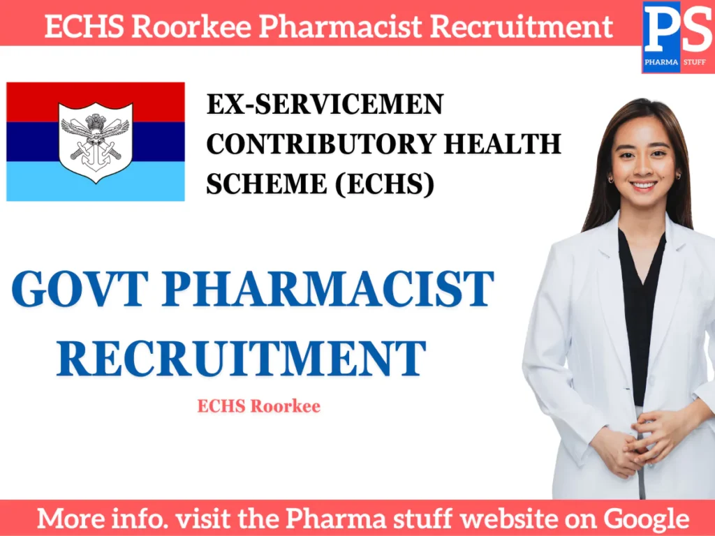 ECHS ROORKEE Pharmacist Recruitment 2024