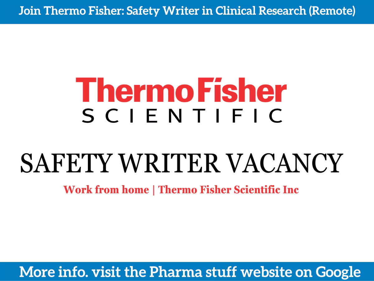 Remote Safety Writer Opportunities at Thermo Fisher Scientific