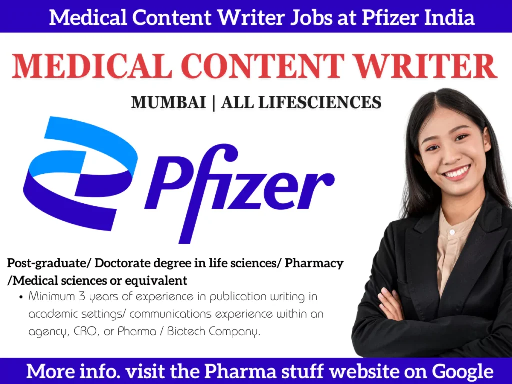 Medical Content Writer Jobs at Pfizer India