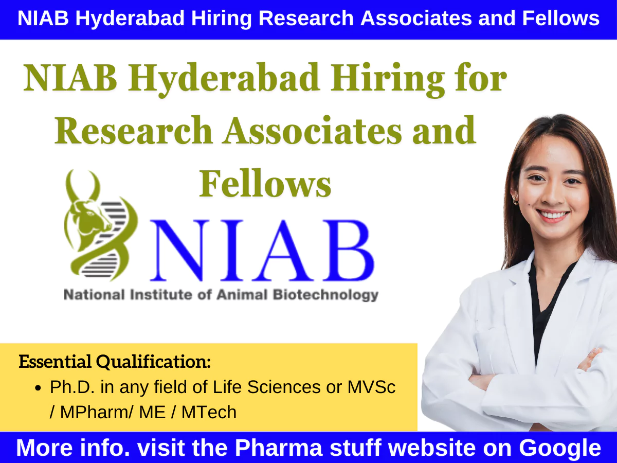 NIAB Hyderabad: Opportunities for Research Associates and Fellows