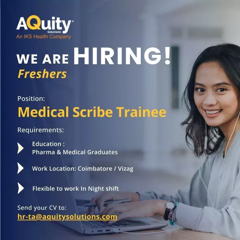 AQuity Solutions Medical Scribe Fresher opportunities in Coimbatore / Vizag
