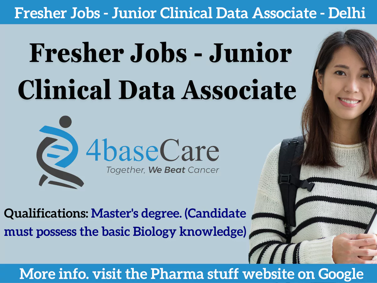  Fresher Jobs - Junior Clinical Data Associate