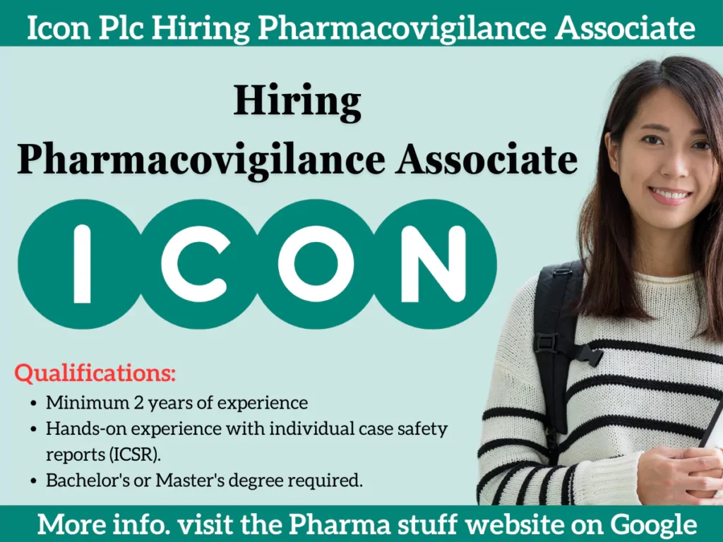 Icon Plc Hiring Pharmacovigilance Associate
