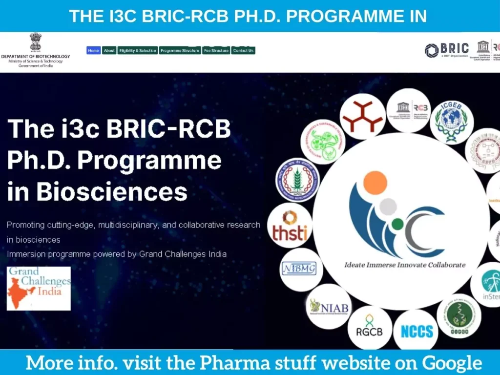 The i3C BRIC-RCB Ph.D. Programme in Biosciences