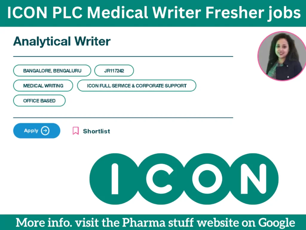 ICON PLC Medical Writer Fresher jobs