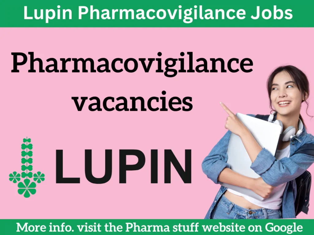 Lupin Pharmacovigilance vacancies
