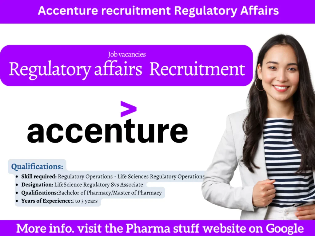 Accenture Recruitment LifeScience Regulatory Svs Associate 1 Accenture recruitment LifeScience Regulatory Svs Associate
