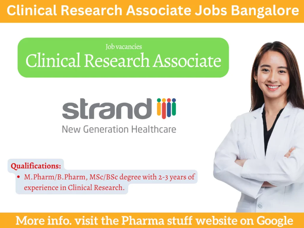 Clinical Research Associate vacancies in bangalore - Strand Life Sciences