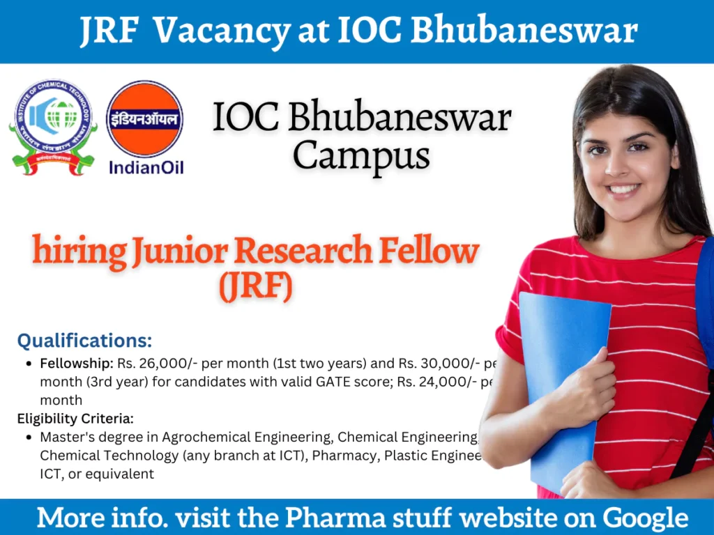 Junior Research Fellow (JRF) Job Vacancies: Apply at IOC Bhubaneswar Campus