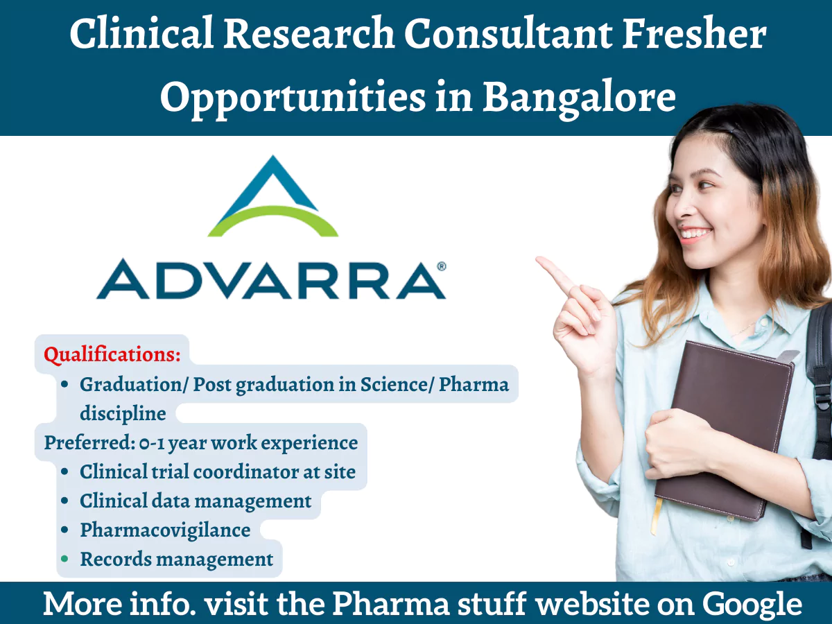 Clinical Research Consultant Fresher Opportunities in Bangalore at Advarra