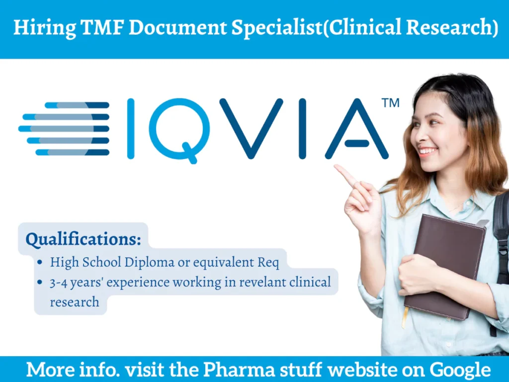 IQVIA Hiring TMF Document Specialist