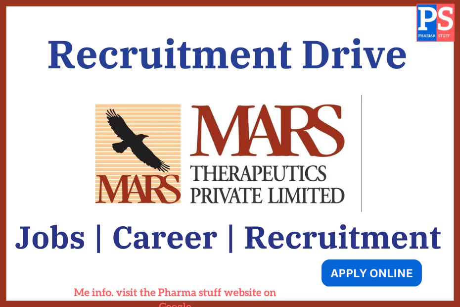 Mars Therapeuticpvt ltd Recruitment - Job vacancies