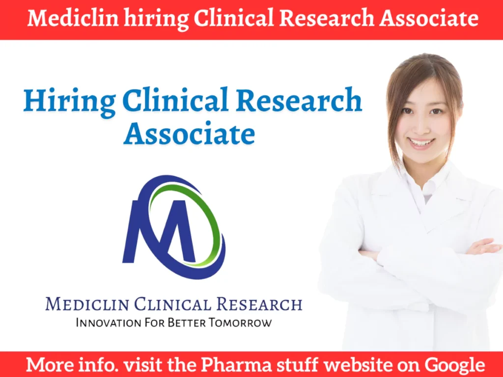 Mediclin Clinical Research hiring Clinical Research Associate