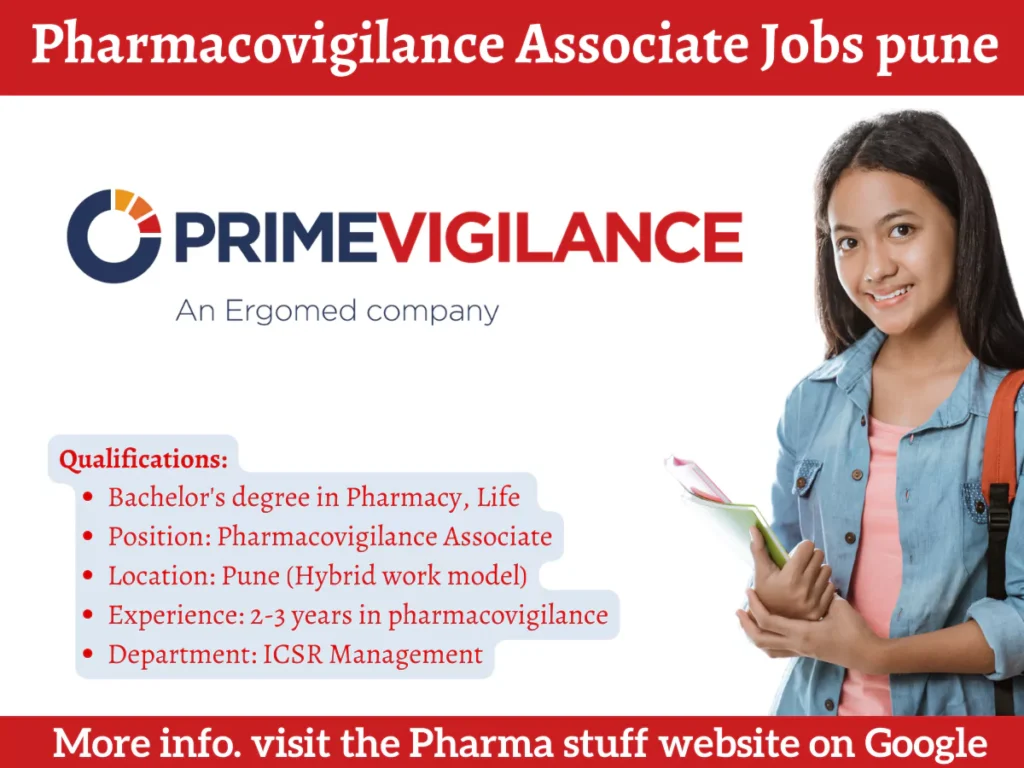 PrimeVigilance hiring Pharmacovigilance Associate pune