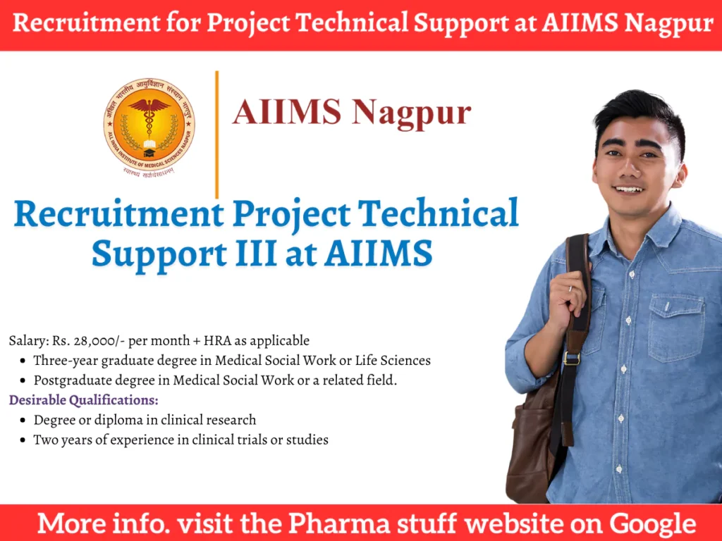 Recruitment for Project Technical Support III at AIIMS Nagpur