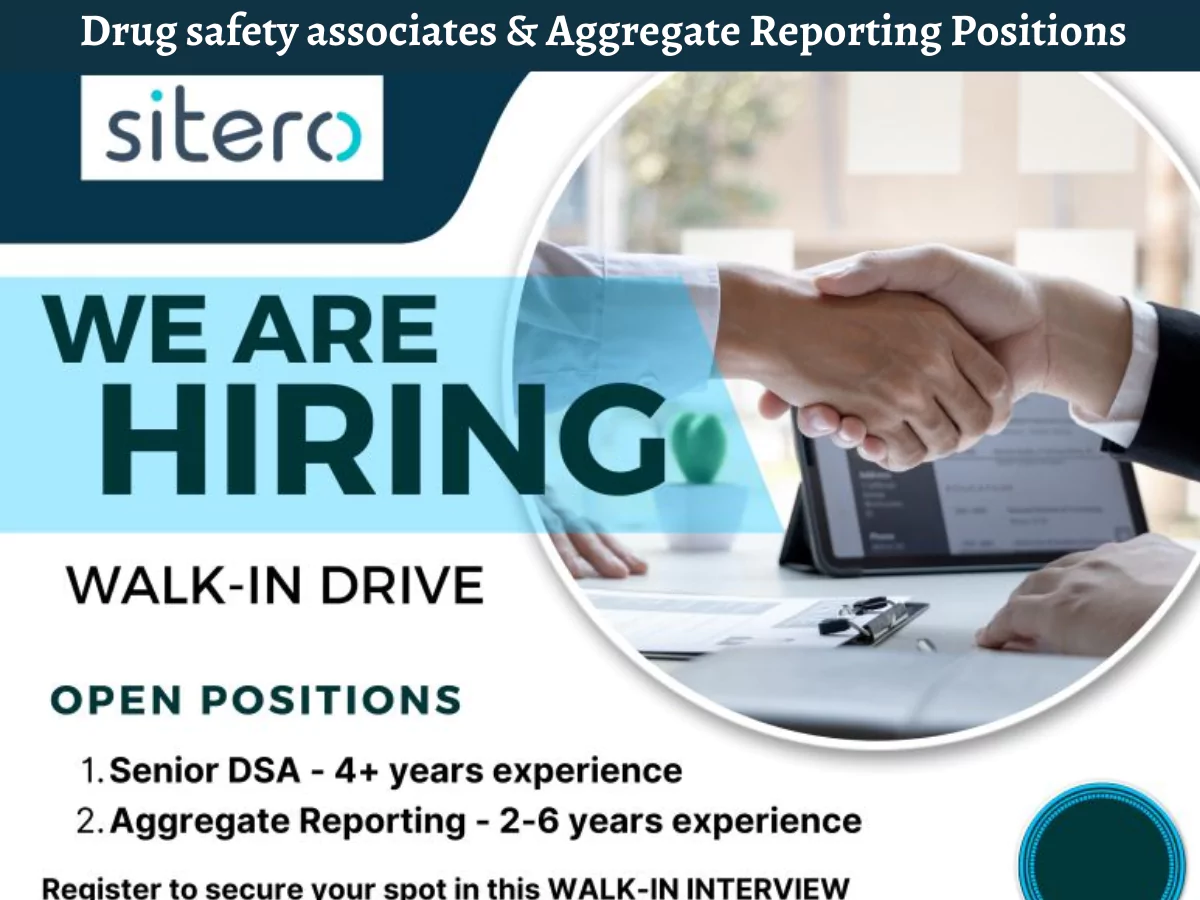 Sitero Walk-In Drive: Senior DSA & Aggregate Reporting Positions