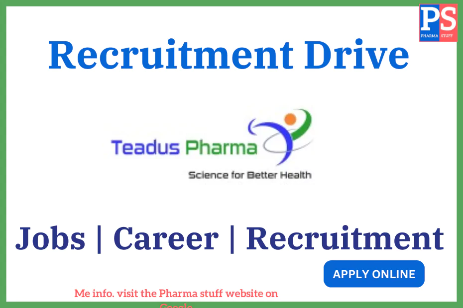 teadus pharma Recruitment - Job vacancies