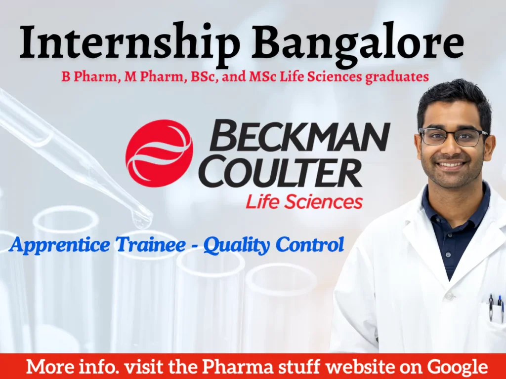 Beckman Coulter Life Sciences as an Apprentice Trainee in Quality Control