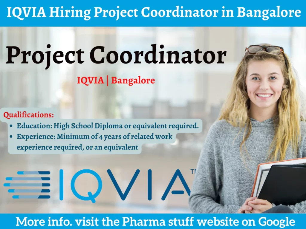 IQVIA Hiring Project Coordinator in Bangalore