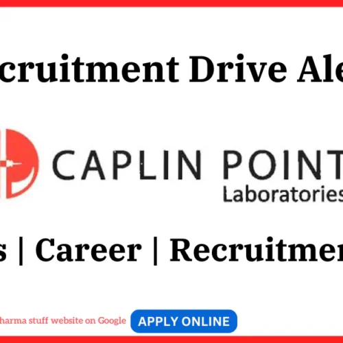 Caplin point Laboratories Recruitment - Job vacancies