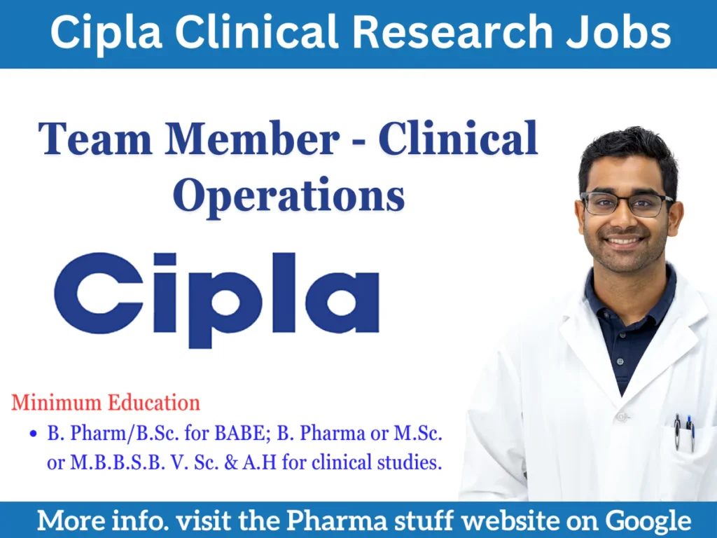 Cipla Hiring Team Member - Clinical Operations