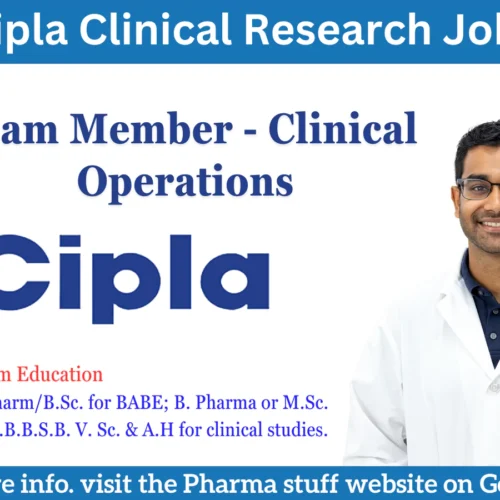 Cipla Hiring Team Member - Clinical Operations