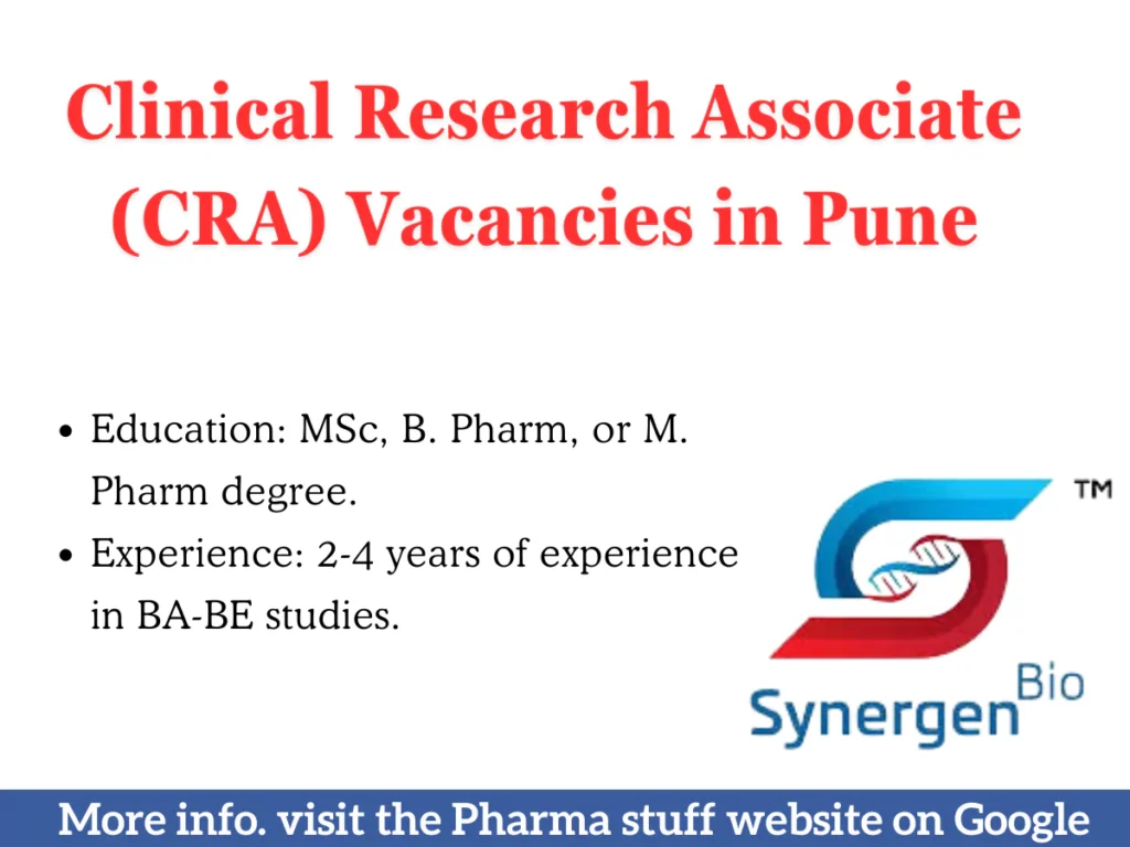 clinical research associate vacancies