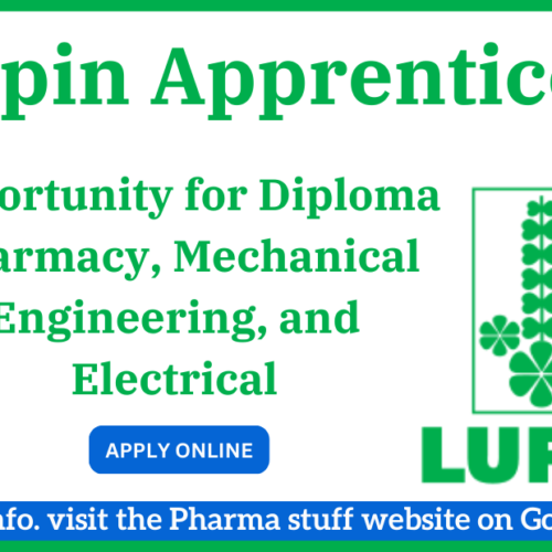 Lupin Apprentice Opportunity for Diploma Pharmacy, Mechanical Engineering, Electrical