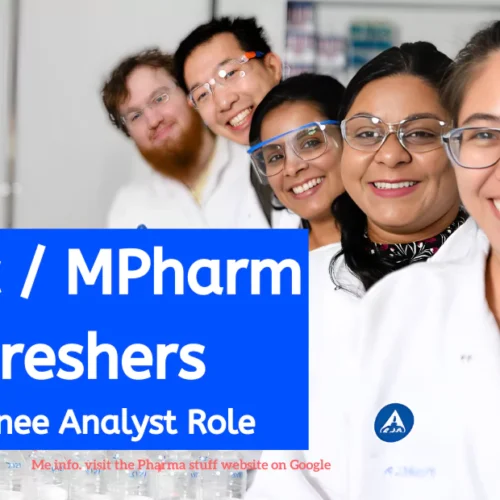 MSc / MPharm Freshers for Trainee Analyst Opening at Analytical Solutions