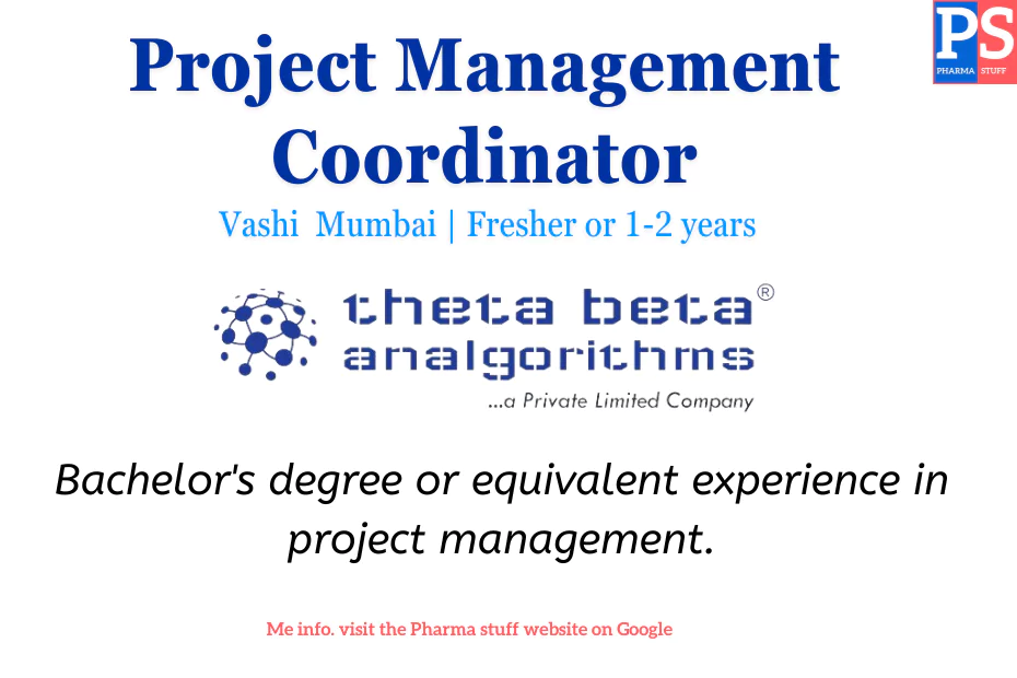 Project Management Coordinator Vacancies at Vashi | Thetabeta Algorithms Pvt Ltd