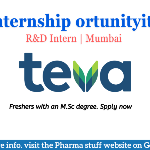 R&D Internship at Teva Pharmaceuticals