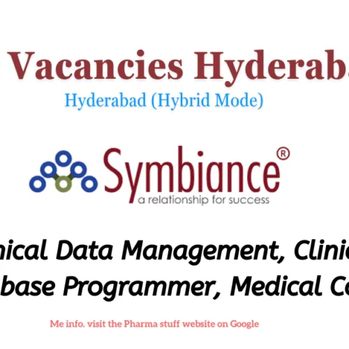 Symbiance Hiring Clinical Data Management, Clinical Database Programmer, Medical Coder