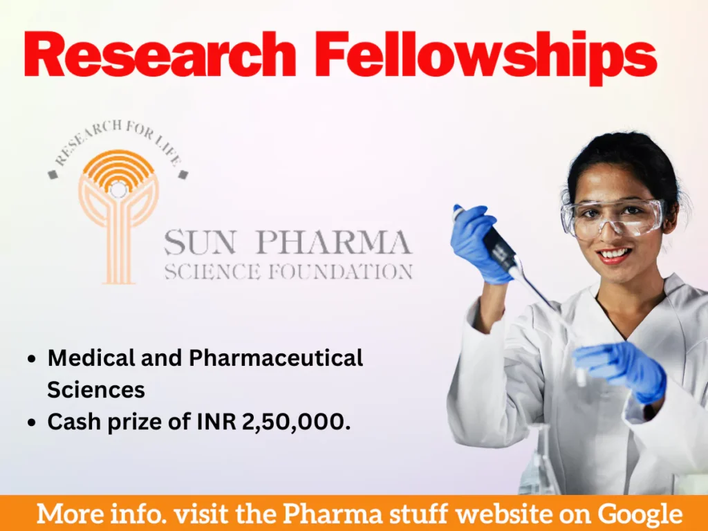 Sun Pharma Science Foundation Research Fellowships Medical and Pharmaceutical Sciences