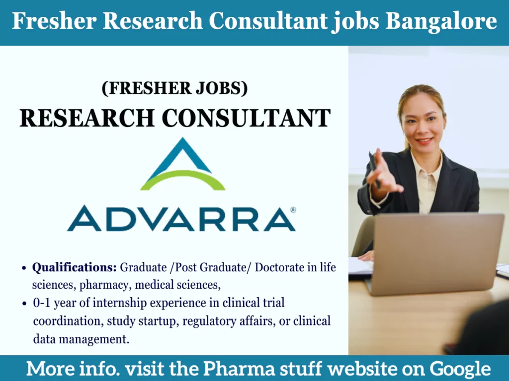 Fresher Research Consultant Vacancies in Bangalore | Advarra Job Opportunities