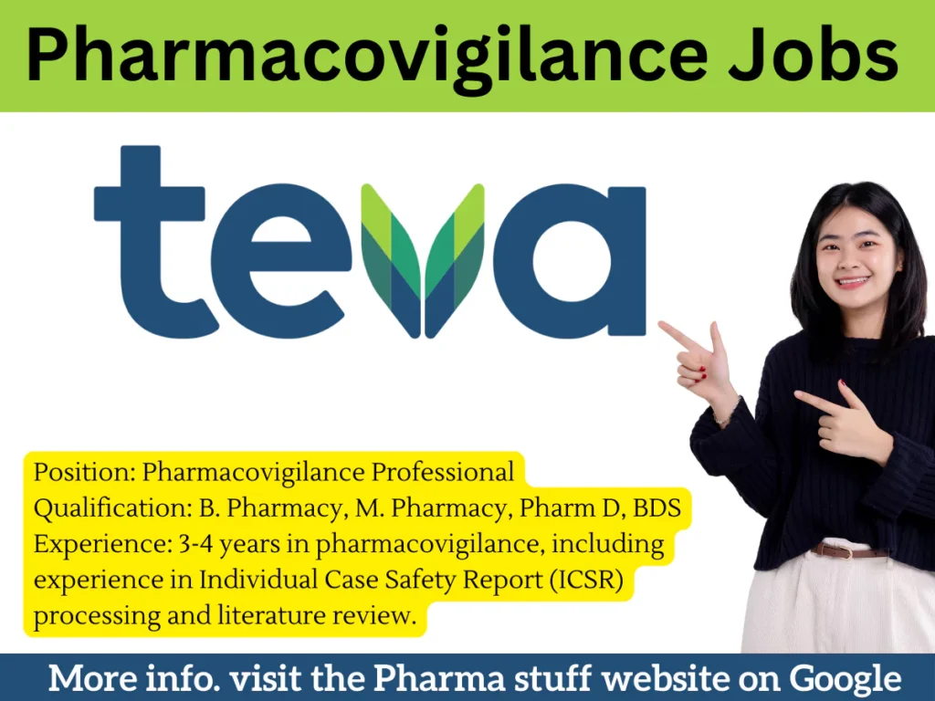 Pharmacovigilance Professionals Wanted at Teva Pharmaceuticals – Bangalore