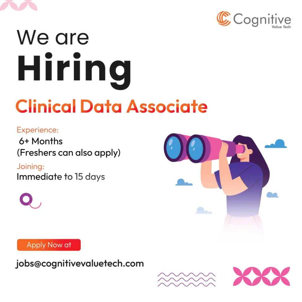 Fresher Clinical Data Management Hiring  Cognitive  Chennai