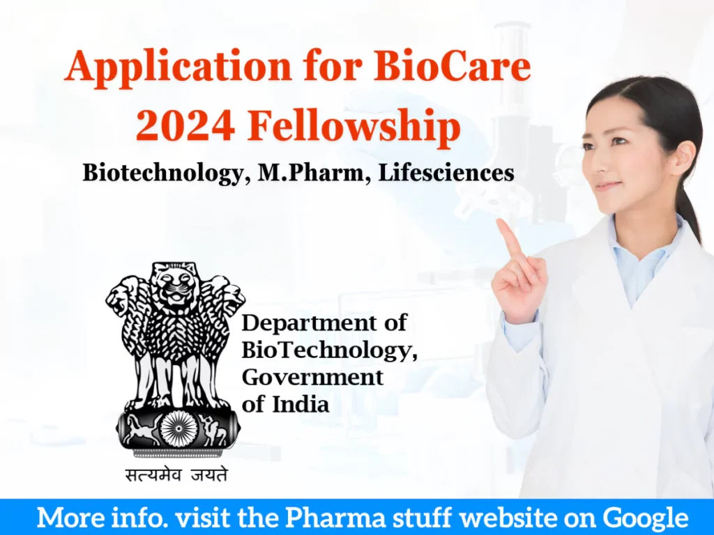 Application for BioCare 2024 Fellowship | Biotechnology Career Advancement