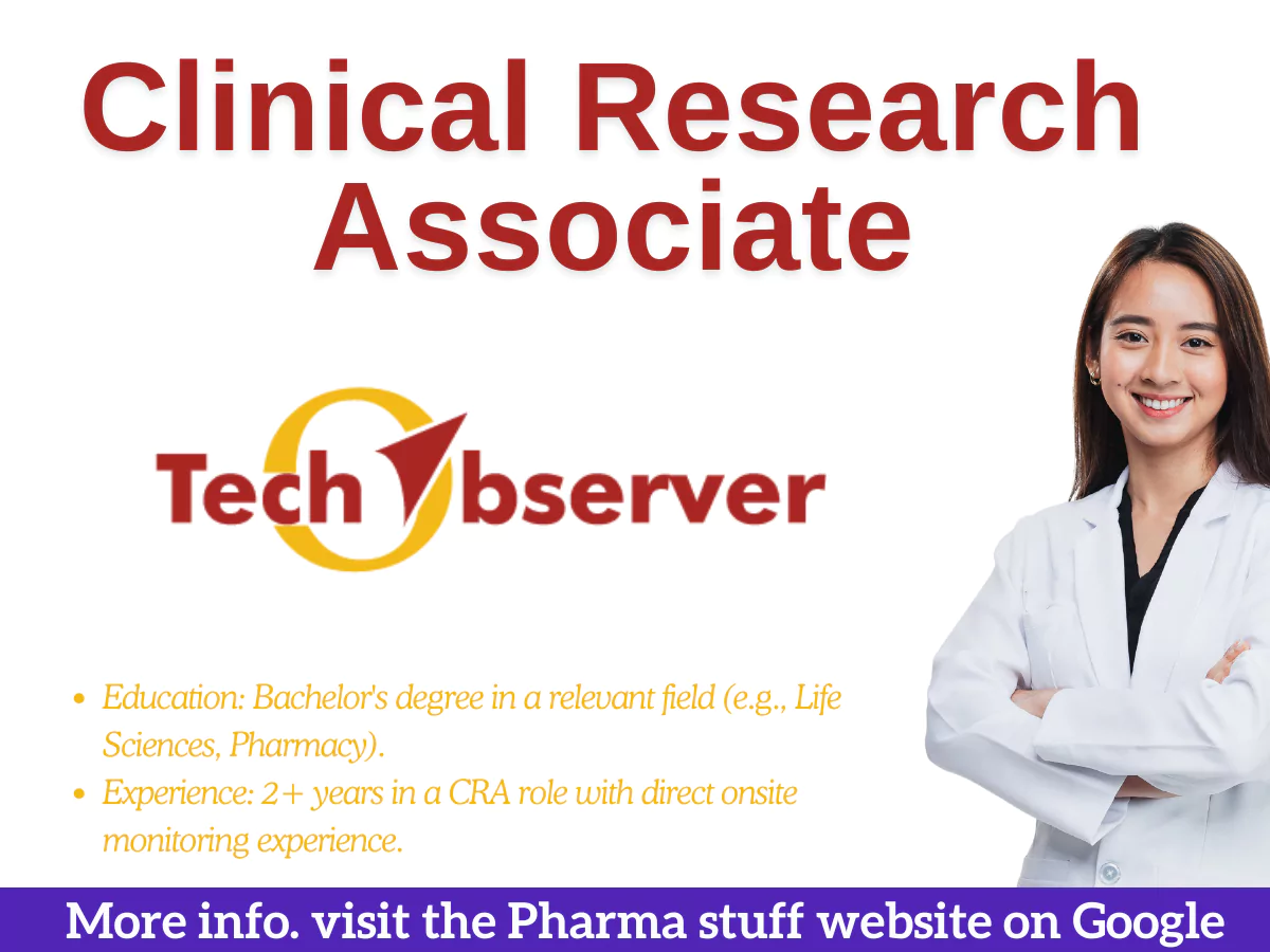 TechObserver india Hiring Clinical Research Associate Noida