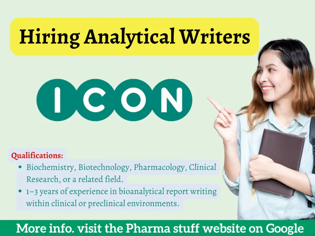 Icon Plc Hiring Analytical Writers | Medical Writing